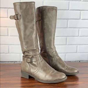 Yuu Ripple brownish gray riding boot Size 8